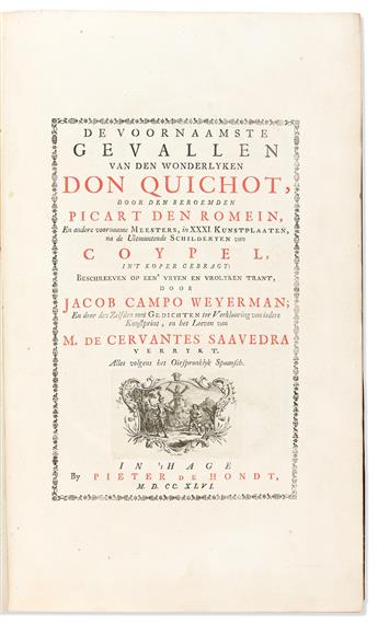 Cervantes, Miguel de (1547-1616) [Don Quixote in Dutch, Illustrated]. De Voornaamste Gevallen van den Wonderlyken Don Quichot.